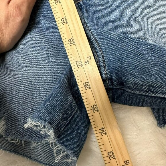 Hollister Sz 26 LOT of 2 Denim Cut-Off Shorts High Waisted Black / Med Blue - Picture 8 of 16